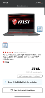 MSI GL73 8SE | #i7 Forum HardwareDealz #gamingnotebook #8750h Zuschlagen