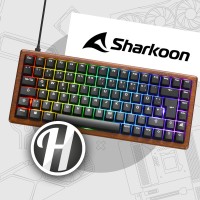 Gewinne eine von vier Skiller SGK50 S3 Wood PBT x powered by Sharkoon