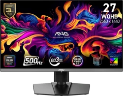 MSI MAG (500HZ, 26,5", WQHD, QD-OLED, G-Sync, FreeSync Premium Pro, 99% DCI-P3) für 733,90€!!