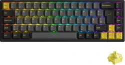 Akko 3068B Plus (Black & Gold, V3 Cream Yellow 60M Switches, PBT Double Shot, Hot Swap, Wireless)
