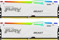 Kingston FURY Beast RGB weiß DIMM Kit 64GB, DDR5-6000, CL30-36-36, on-die ECC (KF560C30BWEAK2-64)