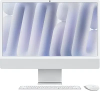 Apple iMac 24", silber, M4 - 10 Core CPU / 10 Core GPU, 16GB RAM, 512GB SSD (MWUV3D/A [2024 / Z1EH / Z1EJ])