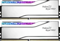 G.Skill Trident Z5 Royal NEO RGB Silver DIMM Kit 64GB, DDR5-6000, CL26-36-36-96, on-die ECC (F5-6000J2636G32GX2-TR5NS)