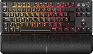 Corsair K70 PRO TKL RGB (TKL, analoge Hall Effect Schalter, Drehregler, Metalloberfläche, Handballenauflage)