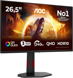AOC QD-OLED (240Hz, 26,5", 2560x1440 (WQHD), Adaptive Sync, 99 % DCI-P3)
