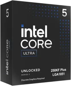 Intel Core Ultra 5 250KF Plus(6P+12E/18T, 4.20-5.30GHz, boxed ohne Kühler)