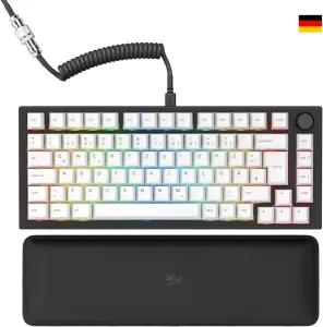 Glorious GMMK Pro (75%, Pre-built, Glorious Fox Linear 50M Switches, CNC Alugehäuse, PBT, Drehregler)