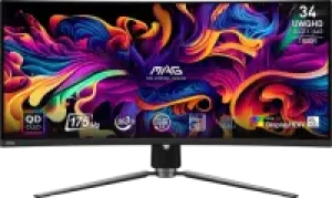 MSI MAG QD-OLED (34", 175Hz, Curved, 3440x1440 (UWQHD), FreeSync Premium Pro, 99 % DCI-P3, KVM Switch)