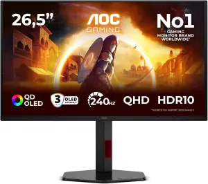 AOC QD-OLED (240Hz, 26,5", WQHD, G-Sync, 99% DCI-P3, 3 Jahre Garantie)