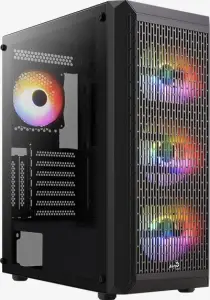 AeroCool Beam, inkl. 4x Lüfter, Lüfter LED RGB, Glasfenster
